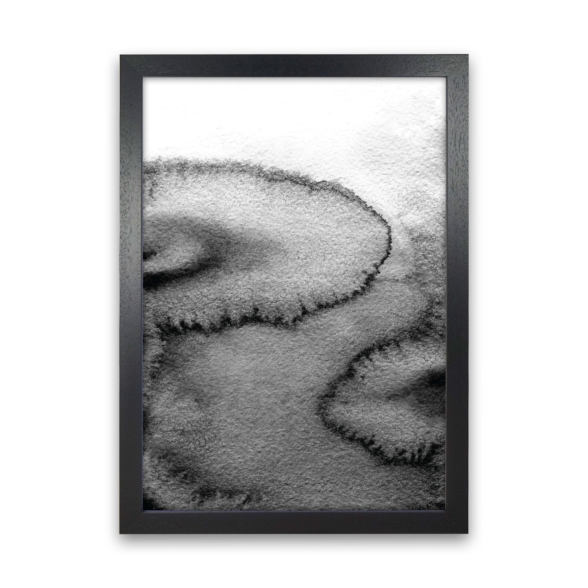 Majestic Monochrome Watercolour 15 Art Print by Pixy Paper Black Grain