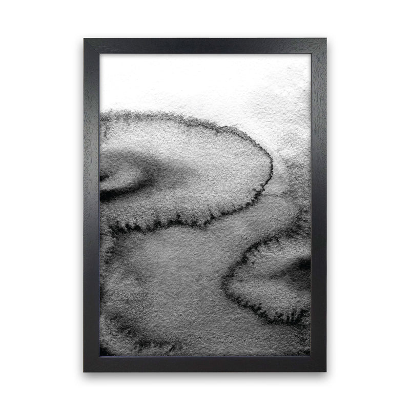 Majestic Monochrome Watercolour 15 Art Print by Pixy Paper Black Grain