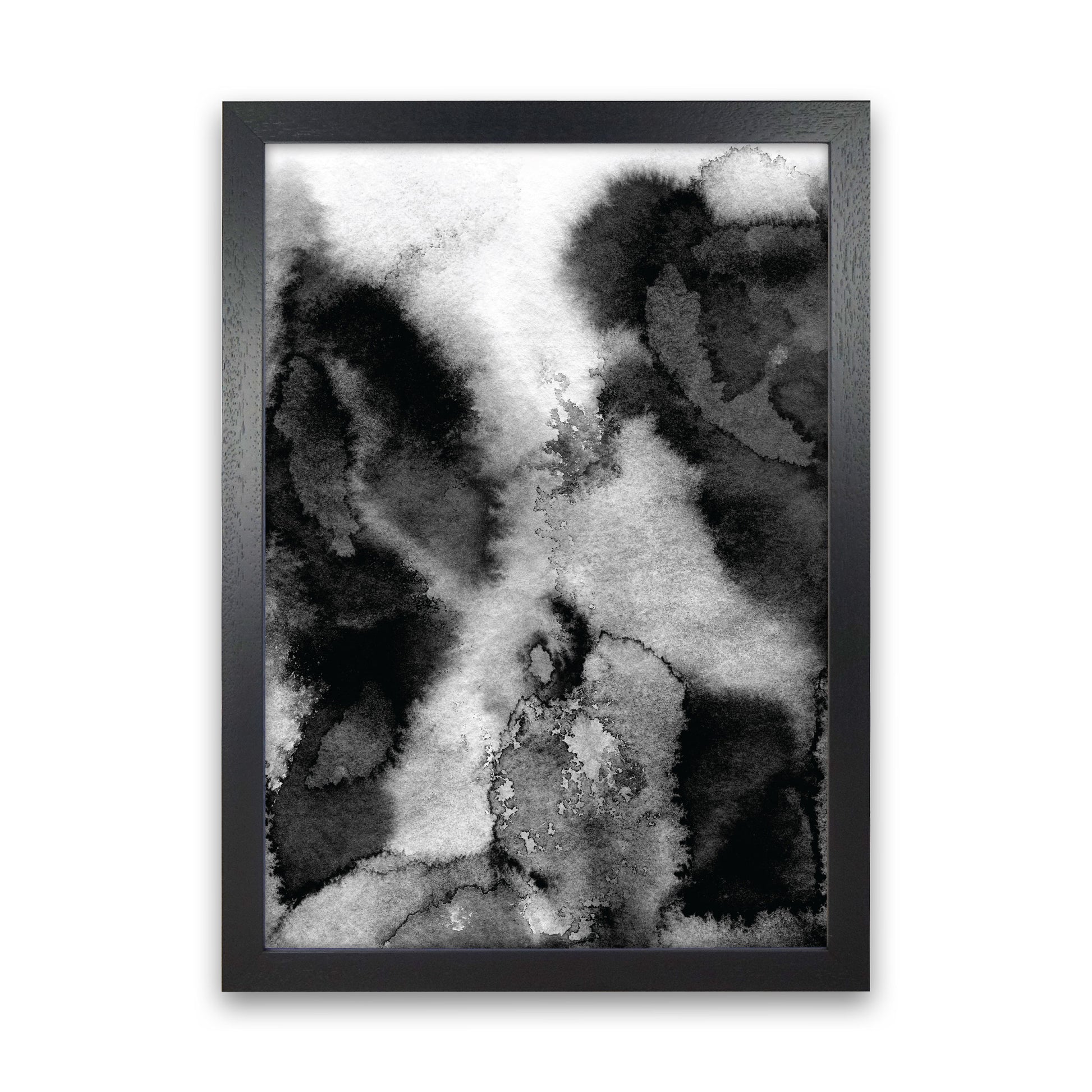 Majestic Monochrome Watercolour 11 Art Print by Pixy Paper Black Grain
