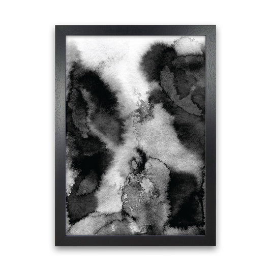 Majestic Monochrome Watercolour 11 Art Print by Pixy Paper Black Grain