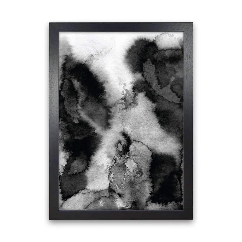 Majestic Monochrome Watercolour 11 Art Print by Pixy Paper Black Grain