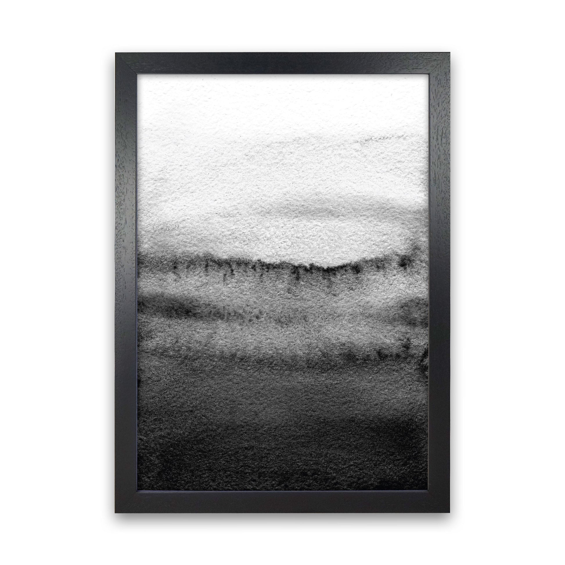 Majestic Monochrome Watercolour 18 Art Print by Pixy Paper Black Grain