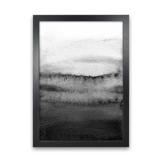 Majestic Monochrome Watercolour 18 Art Print by Pixy Paper Black Grain