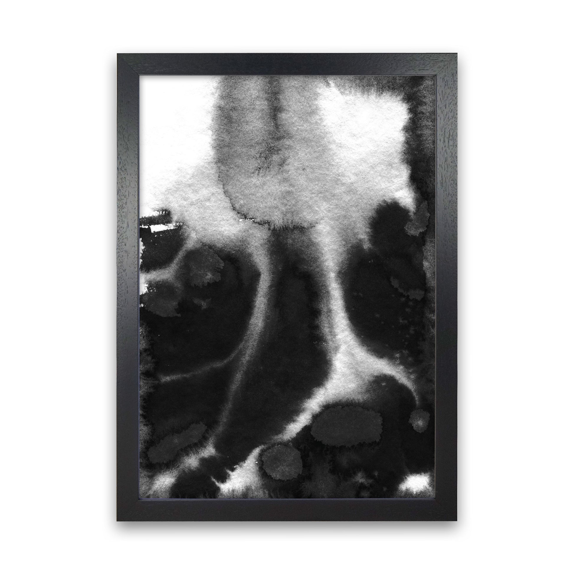 Majestic Monochrome Watercolour 20 Art Print by Pixy Paper Black Grain