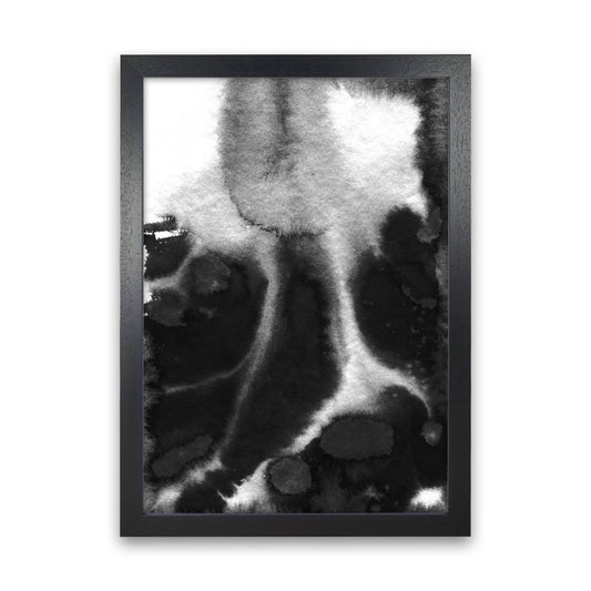 Majestic Monochrome Watercolour 20 Art Print by Pixy Paper Black Grain