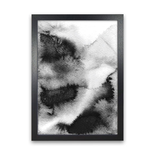 Majestic Monochrome Watercolour 03 Art Print by Pixy Paper Black Grain