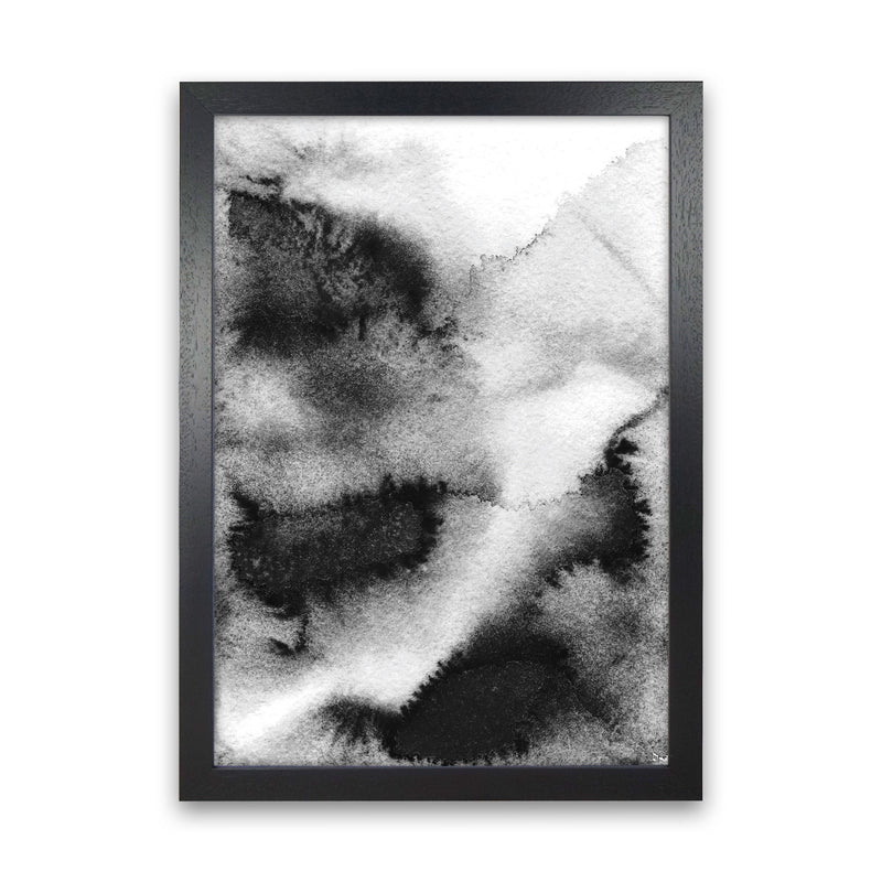 Majestic Monochrome Watercolour 03 Art Print by Pixy Paper Black Grain