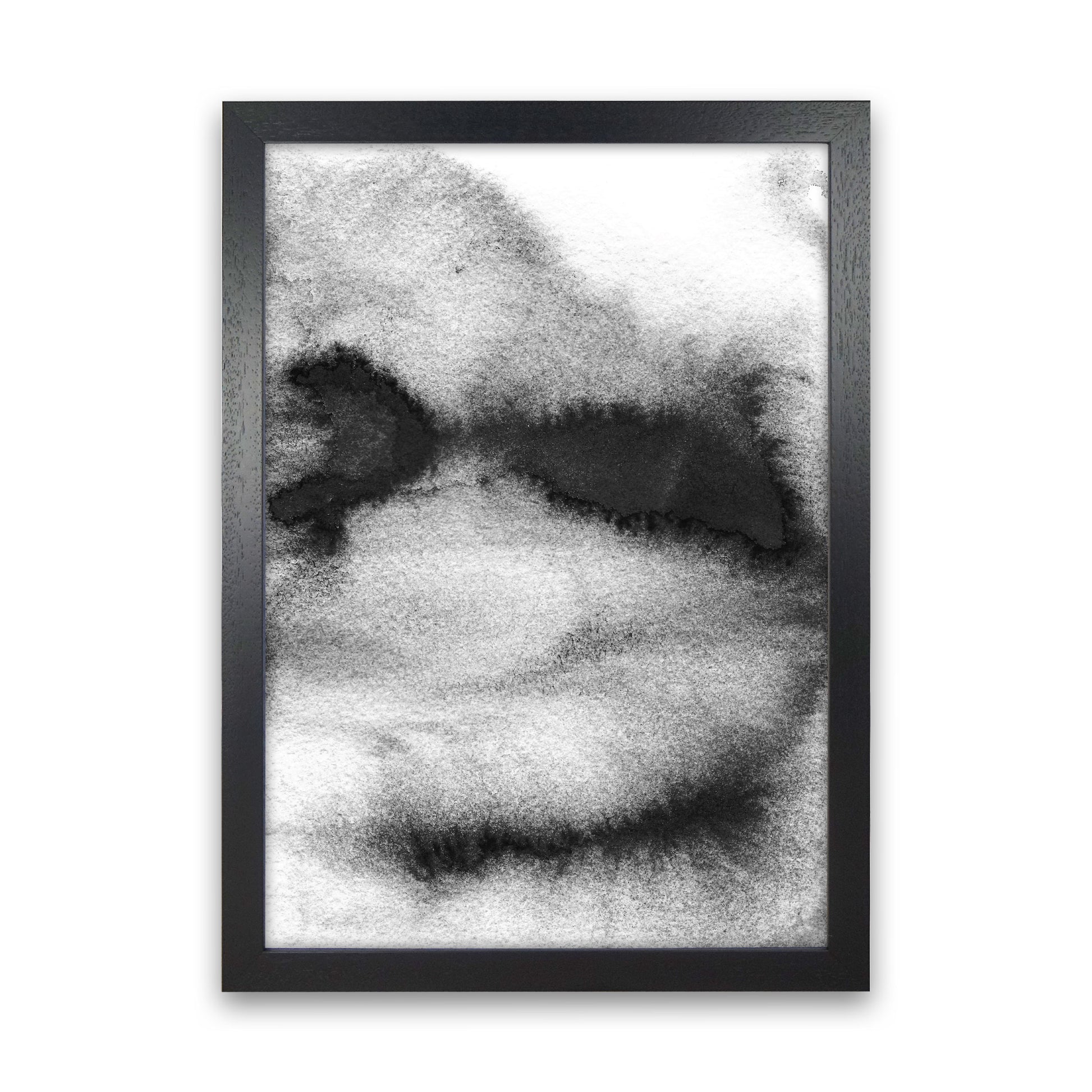 Majestic Monochrome Watercolour 08 Art Print by Pixy Paper Black Grain