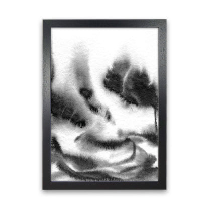 Majestic Monochrome Watercolour 06 Art Print by Pixy Paper Black Grain