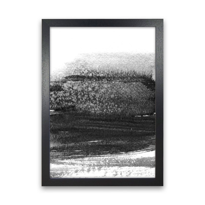 Majestic Monochrome Watercolour 01 Art Print by Pixy Paper Black Grain