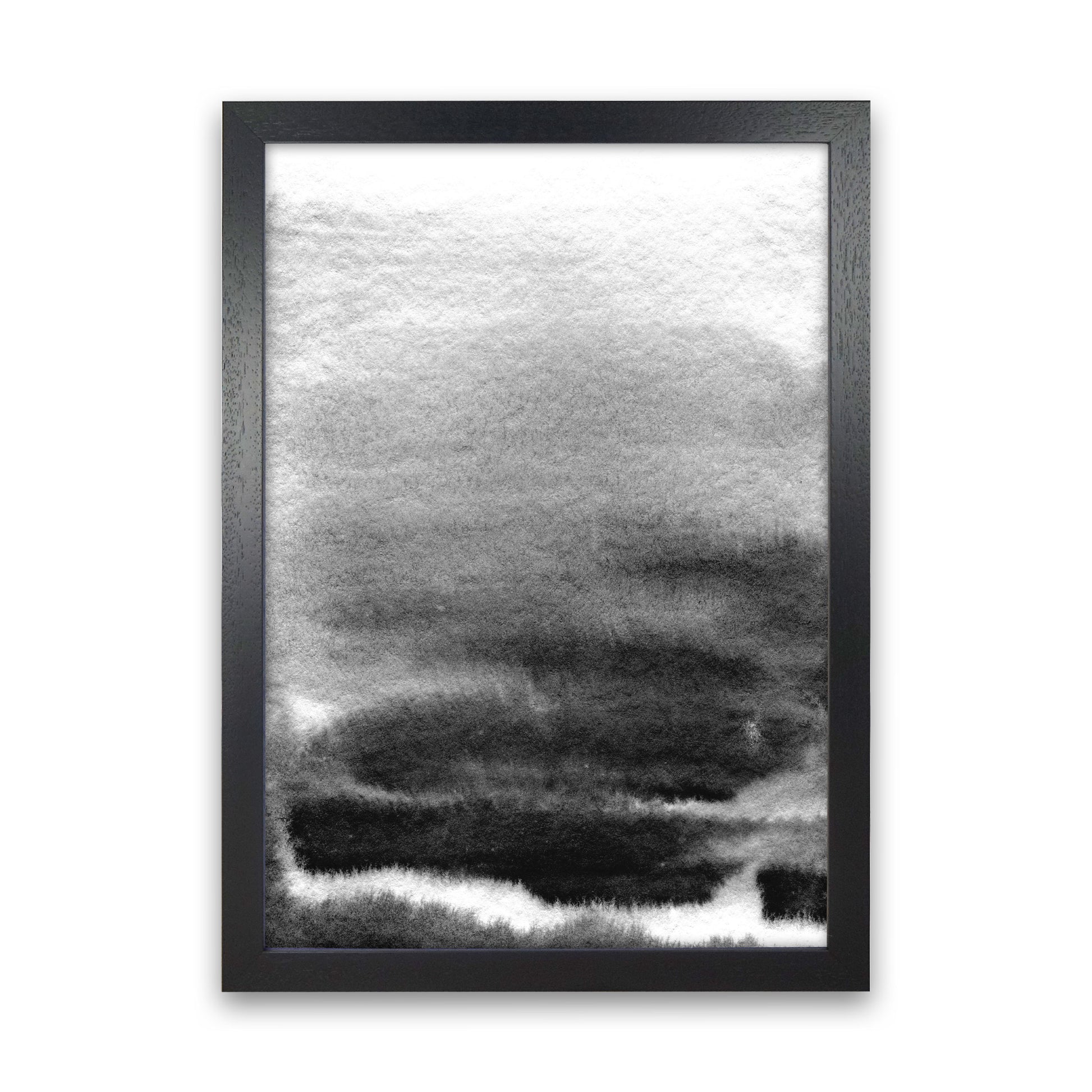Majestic Monochrome Watercolour 02 Art Print by Pixy Paper Black Grain