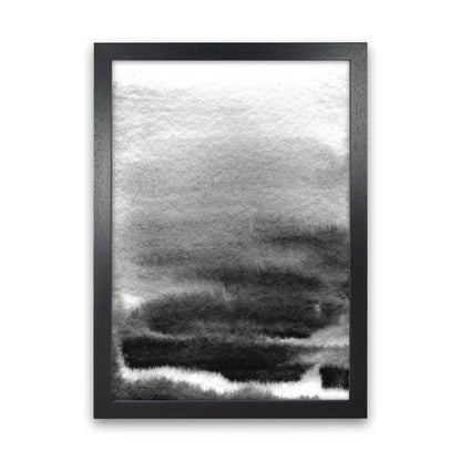 Majestic Monochrome Watercolour 02 Art Print by Pixy Paper Black Grain