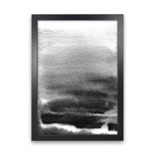 Majestic Monochrome Watercolour 02 Art Print by Pixy Paper Black Grain