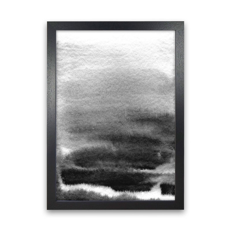 Majestic Monochrome Watercolour 02 Art Print by Pixy Paper Black Grain