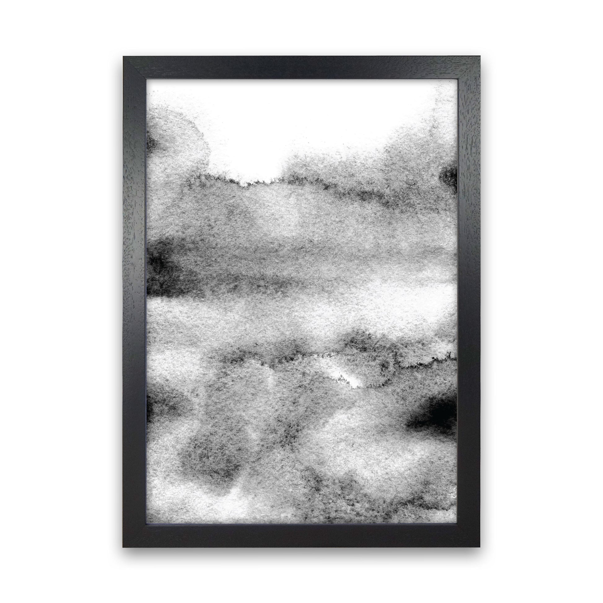 Majestic Monochrome Watercolour 04 Art Print by Pixy Paper Black Grain