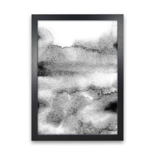 Majestic Monochrome Watercolour 04 Art Print by Pixy Paper Black Grain