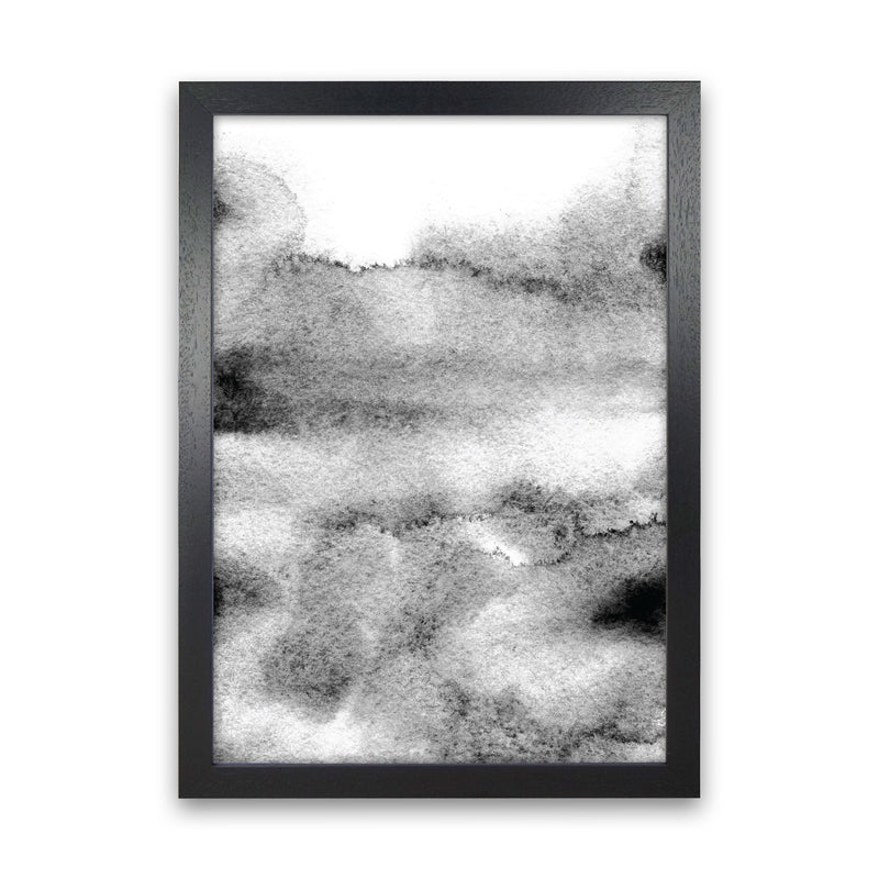 Majestic Monochrome Watercolour 04 Art Print by Pixy Paper Black Grain