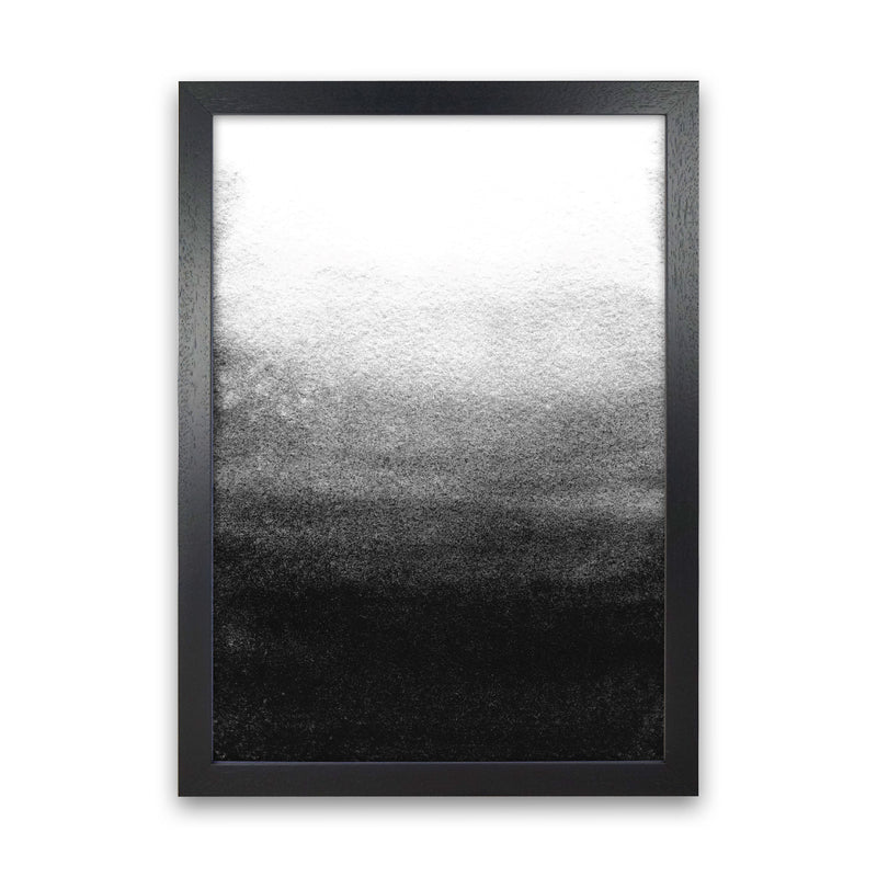Majestic Monochrome Watercolour 07 Art Print by Pixy Paper Black Grain