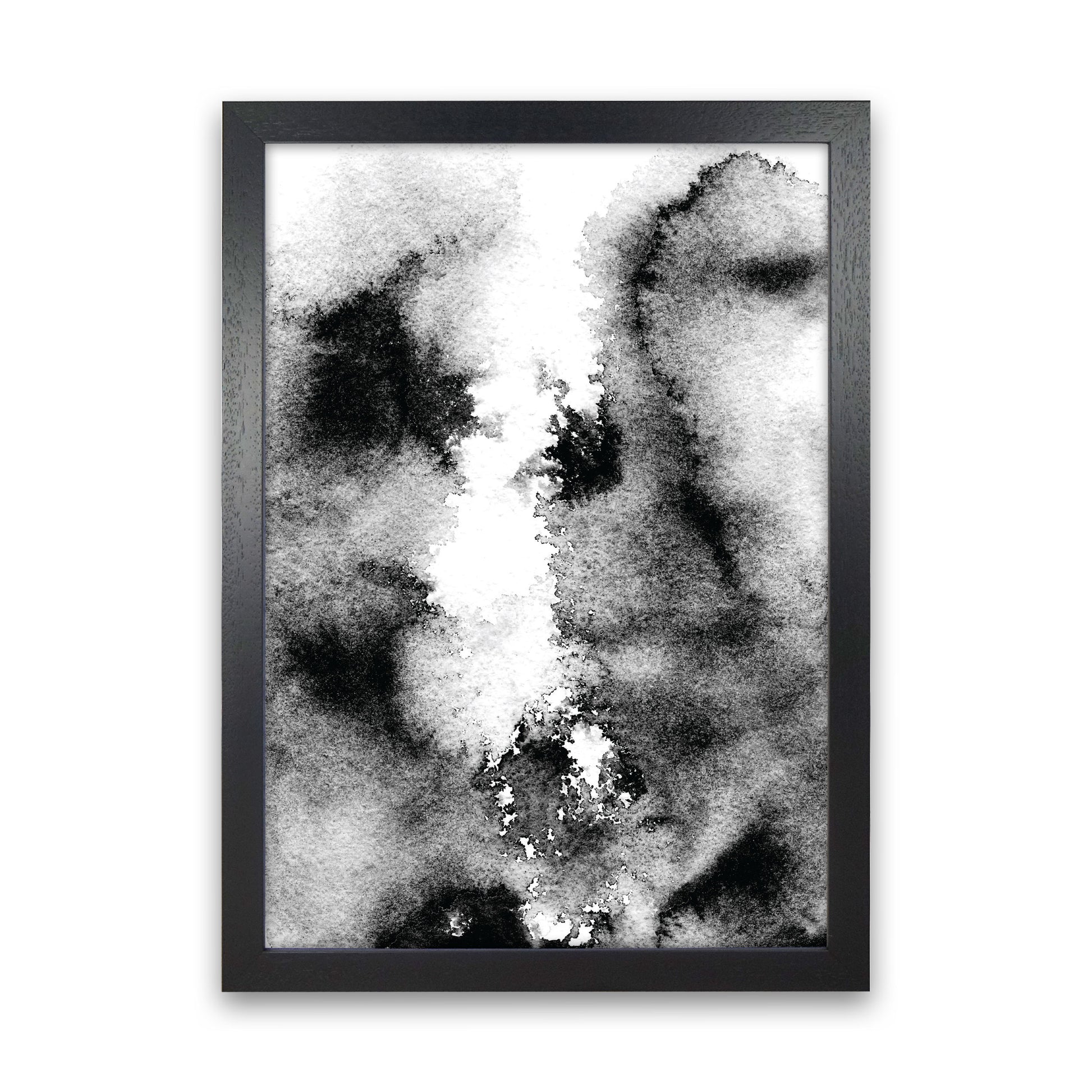 Majestic Monochrome Watercolour 10 Art Print by Pixy Paper Black Grain