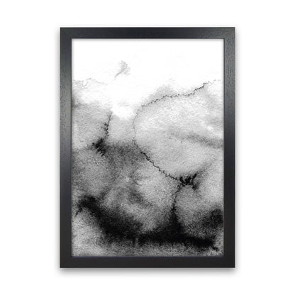 Majestic Monochrome Watercolour 09 Art Print by Pixy Paper Black Grain