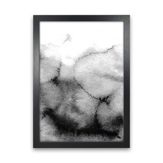 Majestic Monochrome Watercolour 09 Art Print by Pixy Paper Black Grain