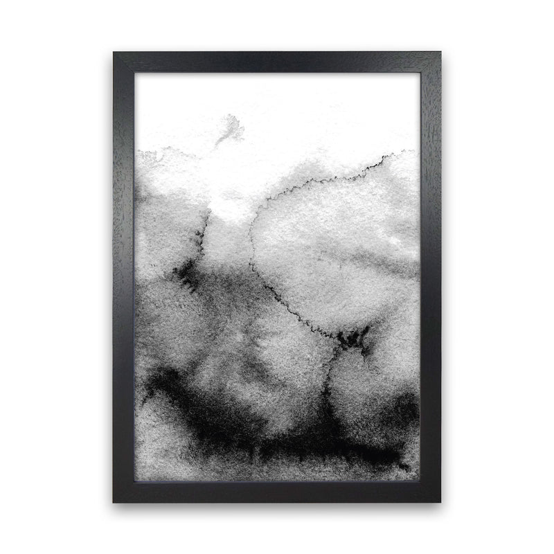 Majestic Monochrome Watercolour 09 Art Print by Pixy Paper Black Grain