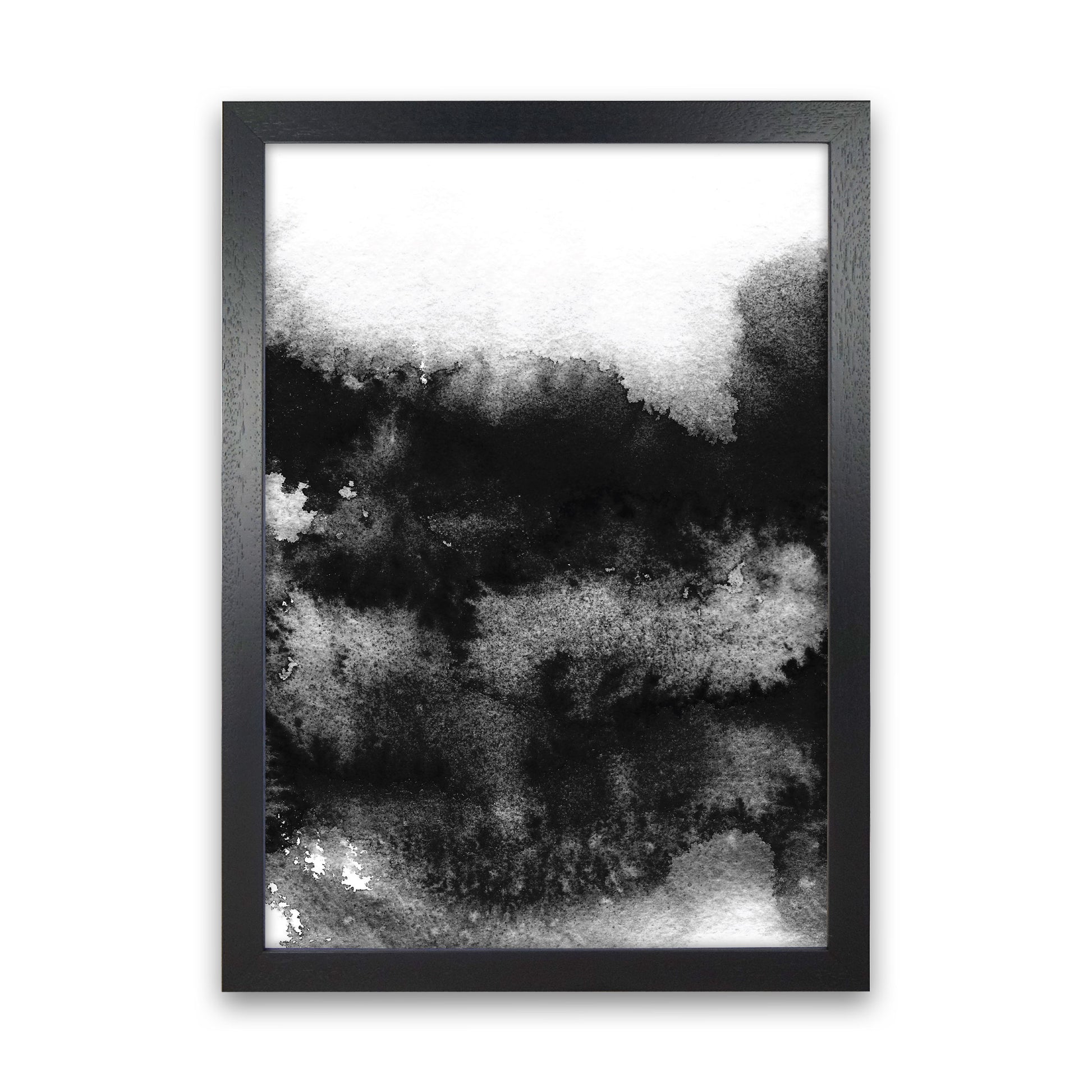 Majestic Monochrome Watercolour 05 Art Print by Pixy Paper Black Grain
