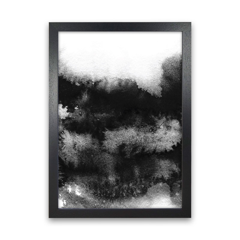 Majestic Monochrome Watercolour 05 Art Print by Pixy Paper Black Grain