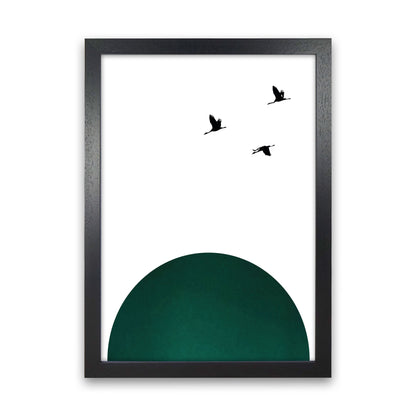 Rising sun emerald Art Print by Pixy Paper Black Grain