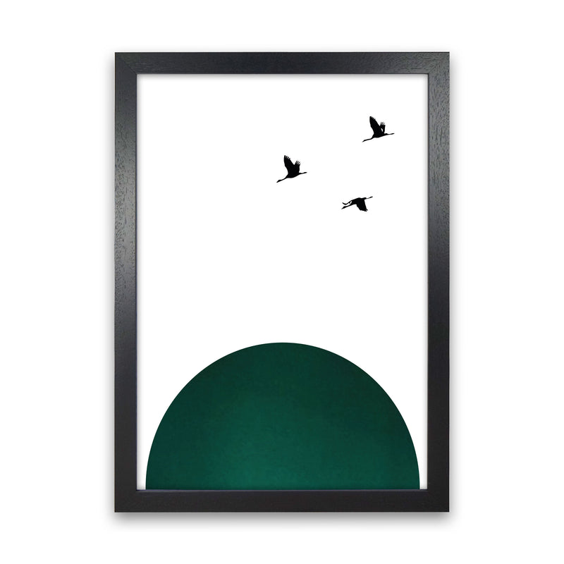 Rising sun emerald Art Print by Pixy Paper Black Grain