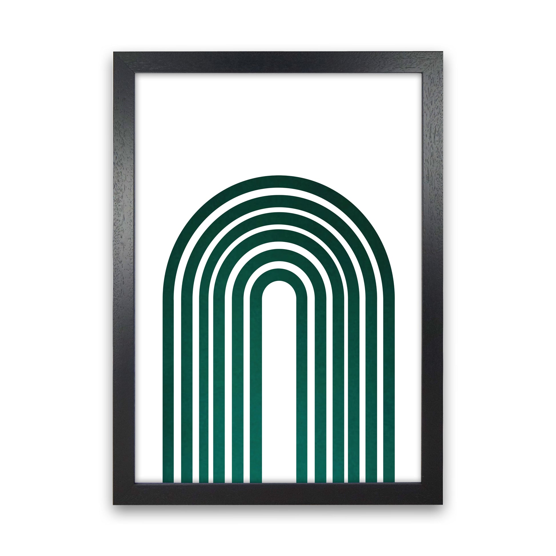 Rainbow emerald Art Print by Pixy Paper Black Grain