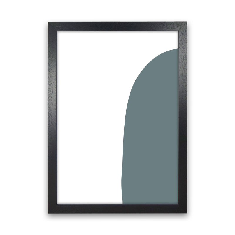 Inspired Teal Half Stone Right Art Print by Pixy Paper Black Grain