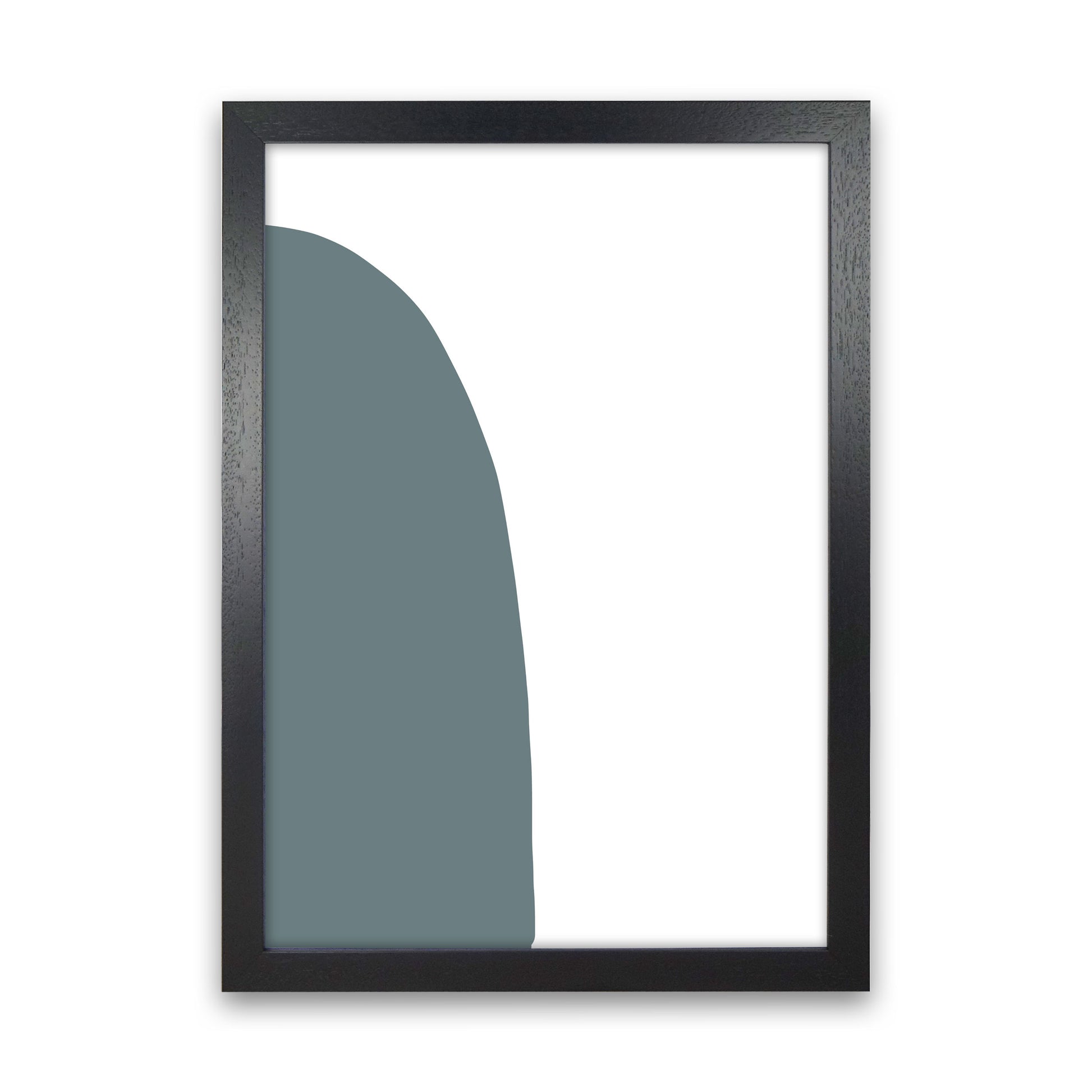 Inspired Teal Half Stone Left Art Print by Pixy Paper Black Grain