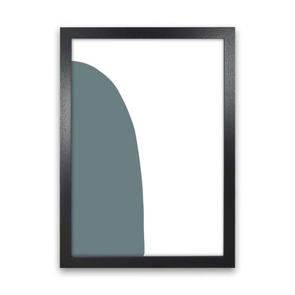 Inspired Teal Half Stone Left Art Print by Pixy Paper Black Grain