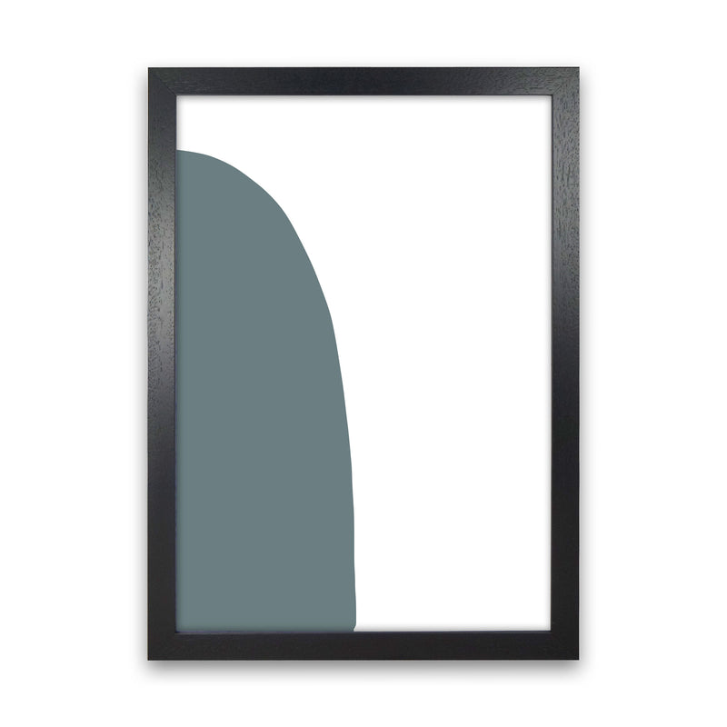 Inspired Teal Half Stone Left Art Print by Pixy Paper Black Grain
