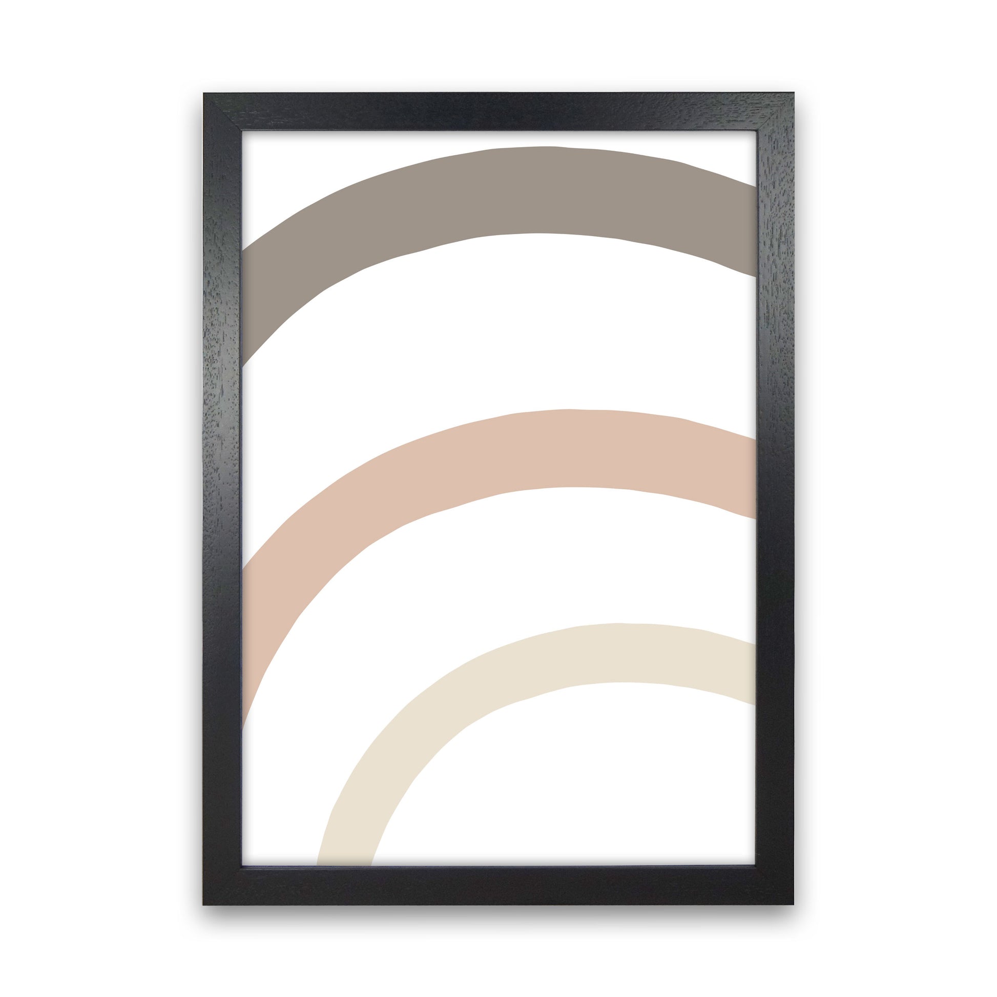 Inspired Rainbow Stripes Art Print by Pixy Paper Black Grain