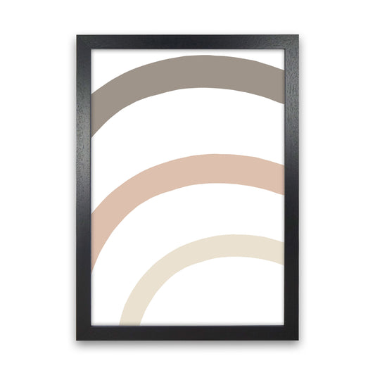 Inspired Rainbow Stripes Art Print by Pixy Paper Black Grain