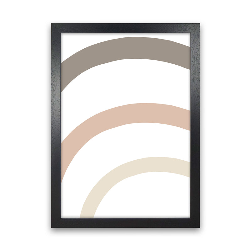 Inspired Rainbow Stripes Art Print by Pixy Paper Black Grain