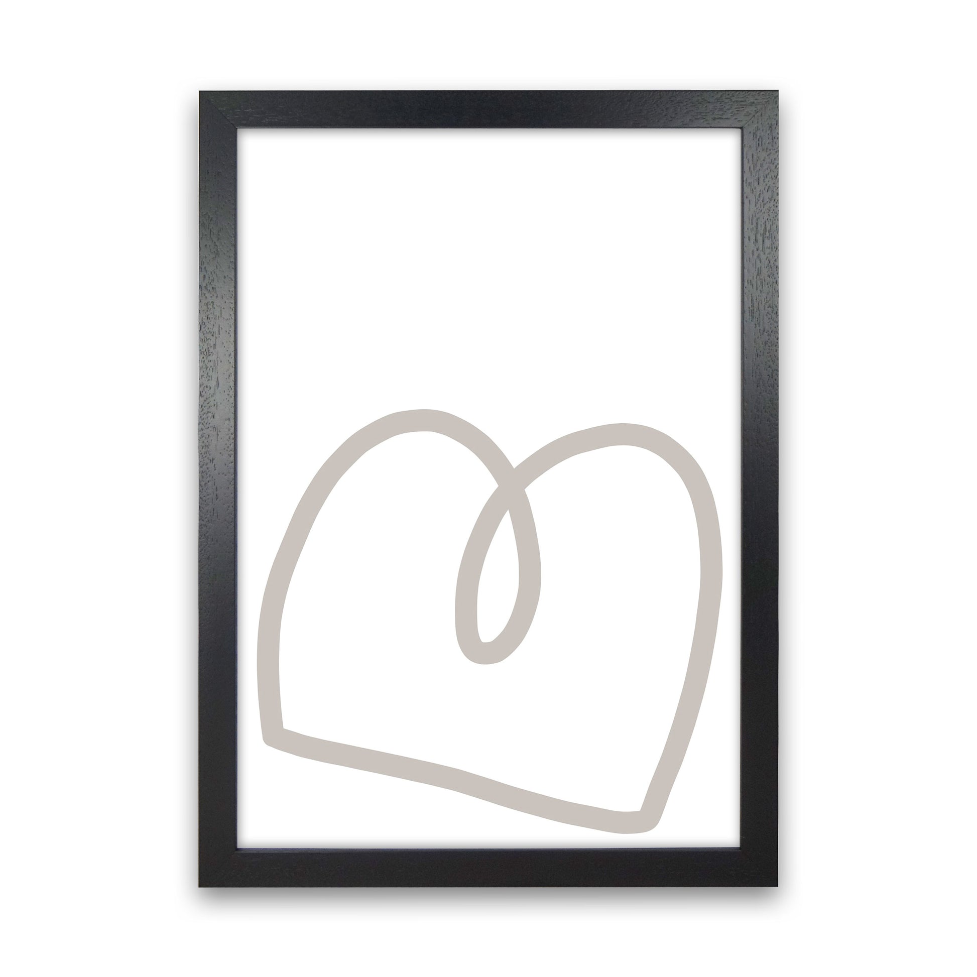 Inspired Stone Line Art Art Print by Pixy Paper Black Grain