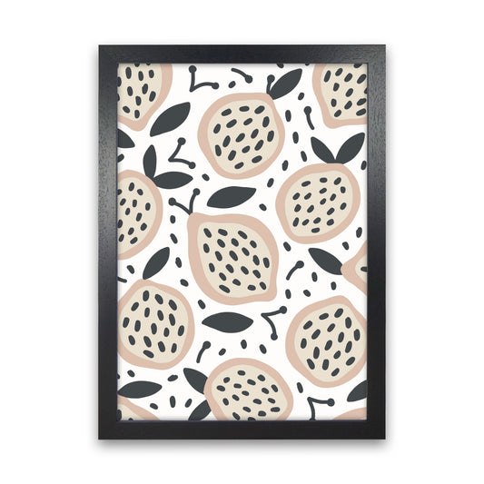 Inspired Fruit Art Print by Pixy Paper Black Grain