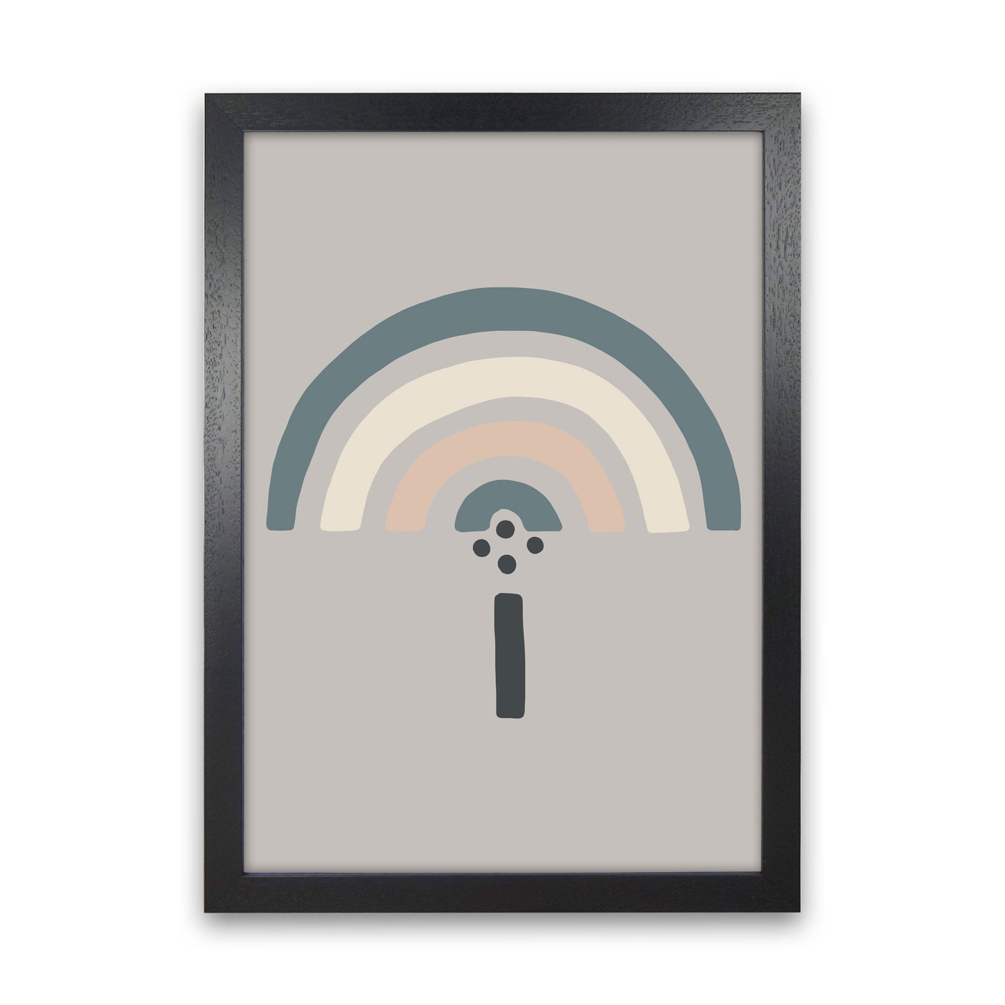 Inspired Natural Rainbow Stone Art Print by Pixy Paper Black Grain