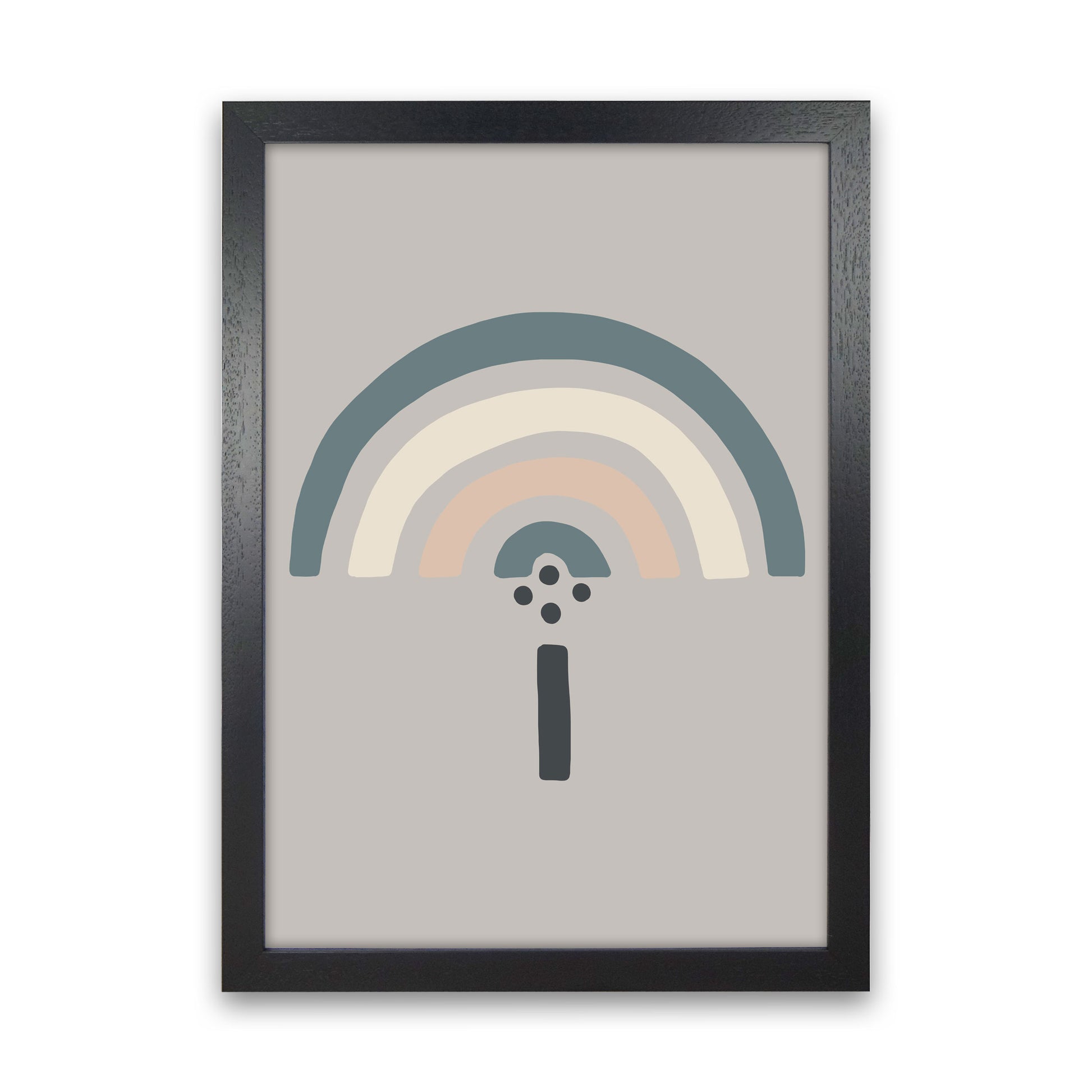 Inspired Natural Rainbow Stone Art Print by Pixy Paper Black Grain