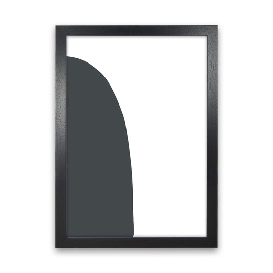 Inspired Off Black Half Stone Left Art Print by Pixy Paper Black Grain
