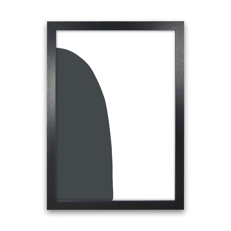 Inspired Off Black Half Stone Left Art Print by Pixy Paper Black Grain