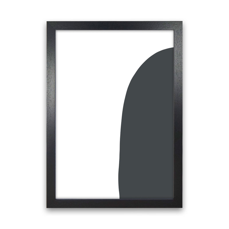 Inspired Off Black Half Stone Right Art Print by Pixy Paper Black Grain