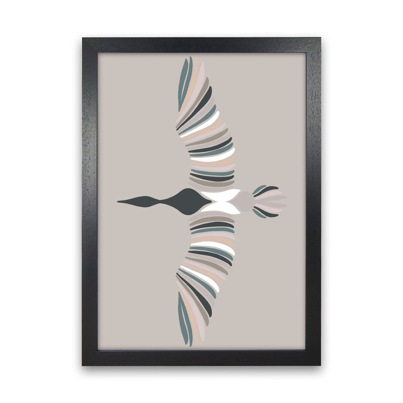 Inspired Bird Art Print by Pixy Paper Black Grain