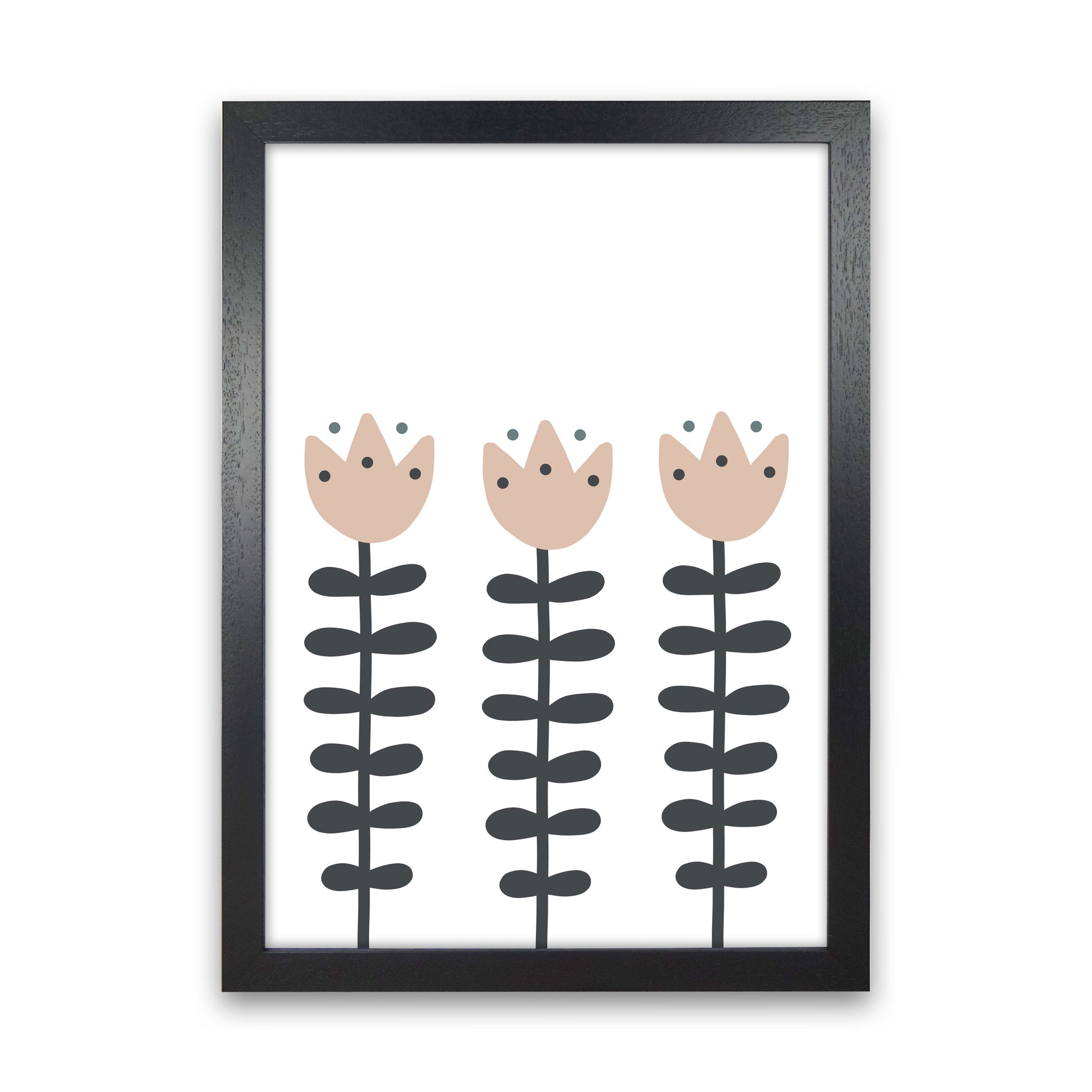 Inspired Flowers Art Print by Pixy Paper Black Grain