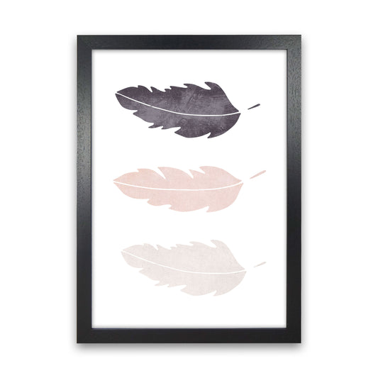 Feathers pink cotton Art Print by Pixy Paper Black Grain