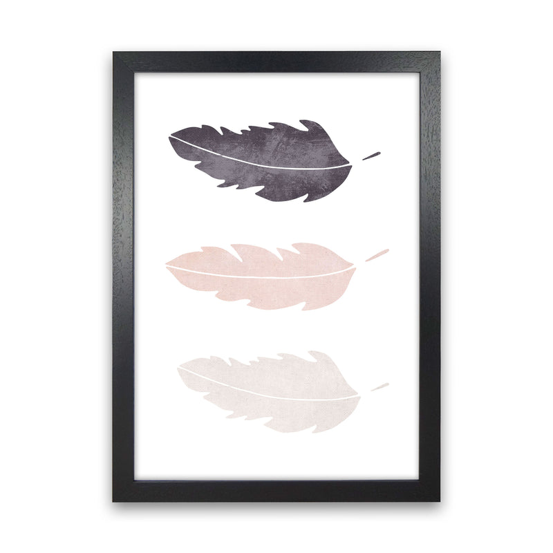Feathers pink cotton Art Print by Pixy Paper Black Grain