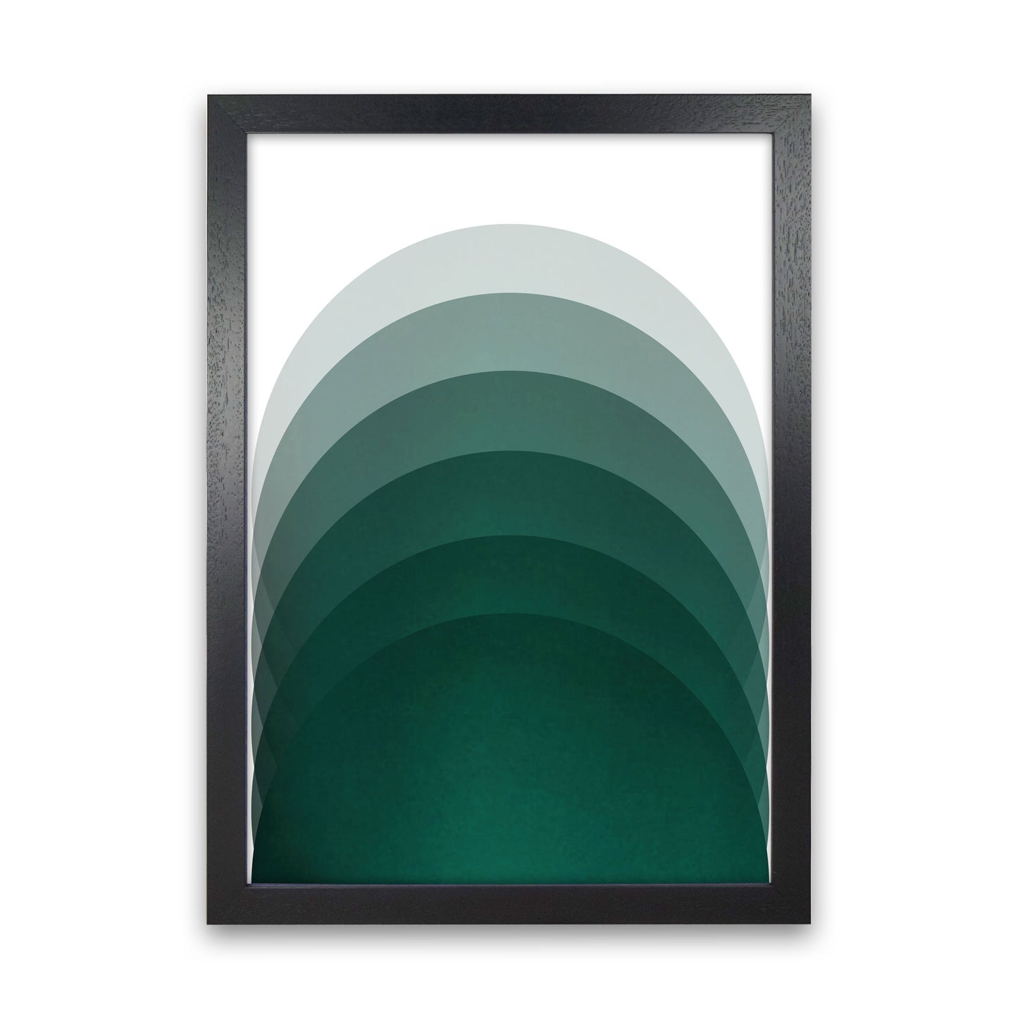 Gradient Sun rising emerald Art Print by Pixy Paper Black Grain